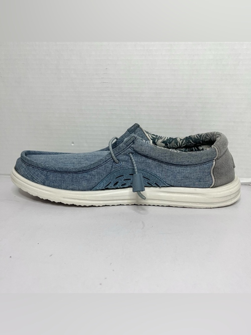 Hey Dude Wally H2O Overcast Men’s Slip on Water Shoes Size 12 Blue Grey - Picture 14 of 16